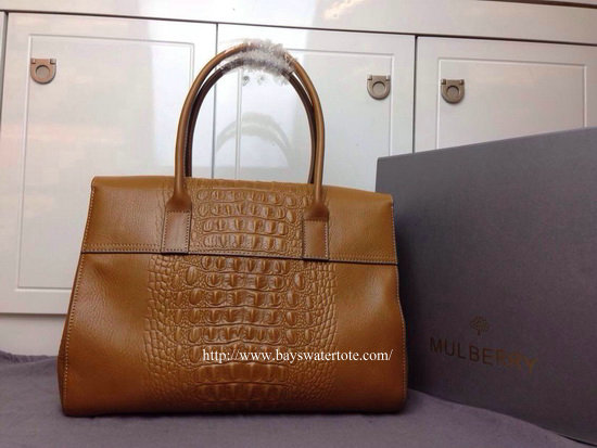 2014 Fall/Winter Mulberry Bayswater Oak Croc Printed Leather 